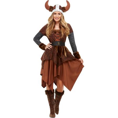 Piraat & Viking Kostuum | Barbaarse Viking Koningin Erna | Vrouw | Medium | Carnaval kostuum | Verkleedkleding